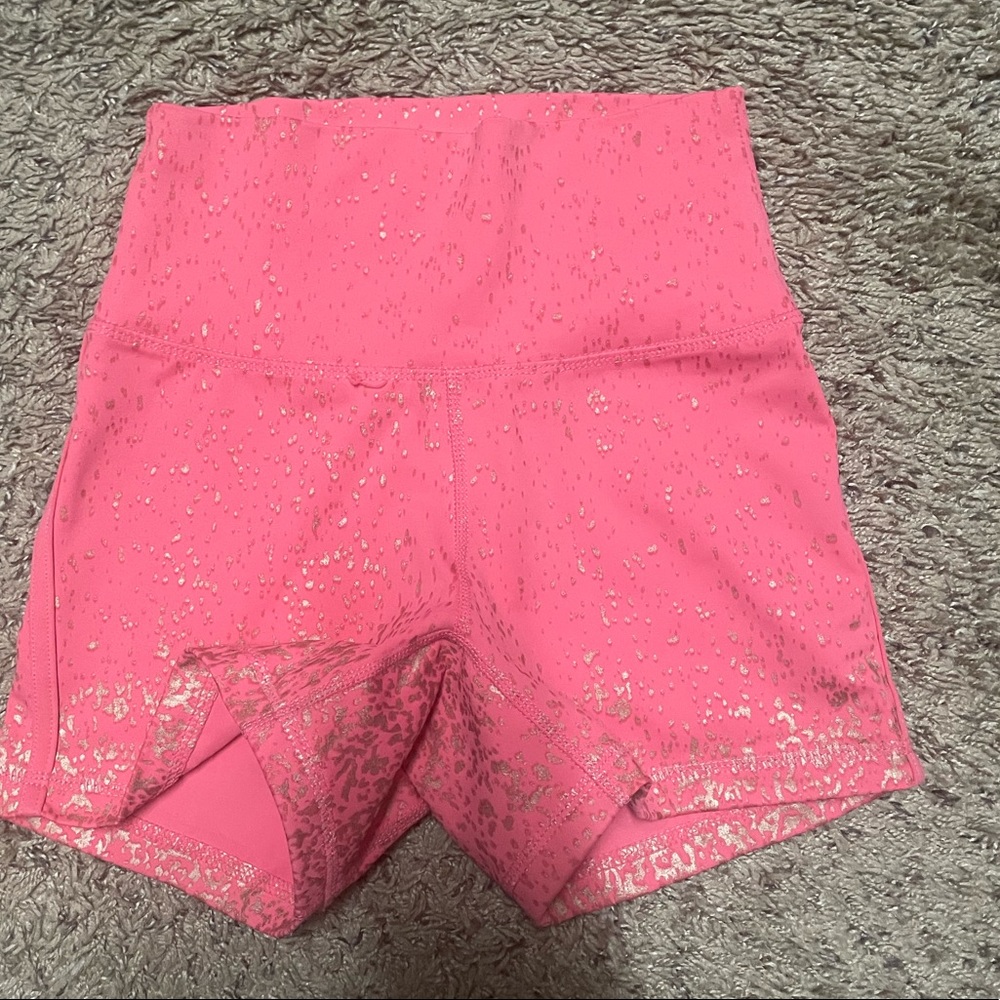 XS legacy shorts.  Coral with gold details
